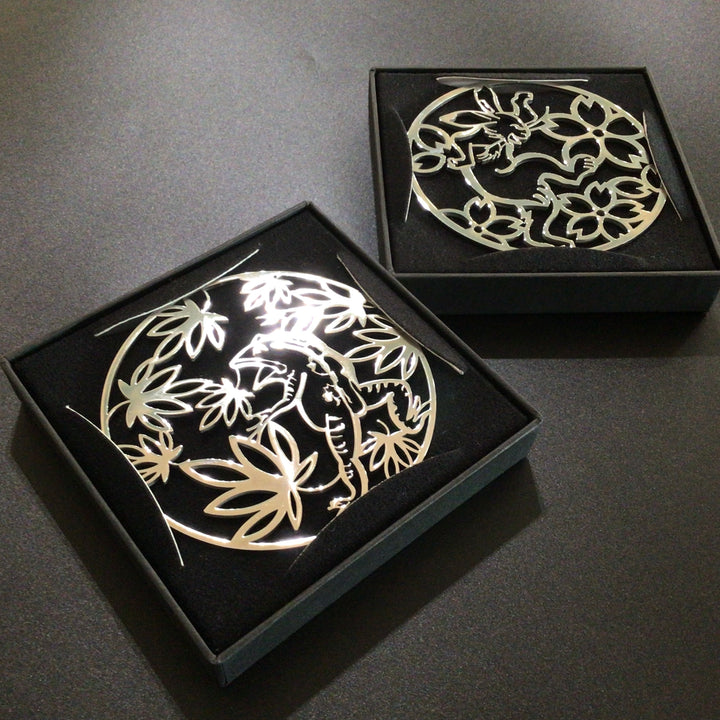 桜に兎・紅葉に蛙2枚セット